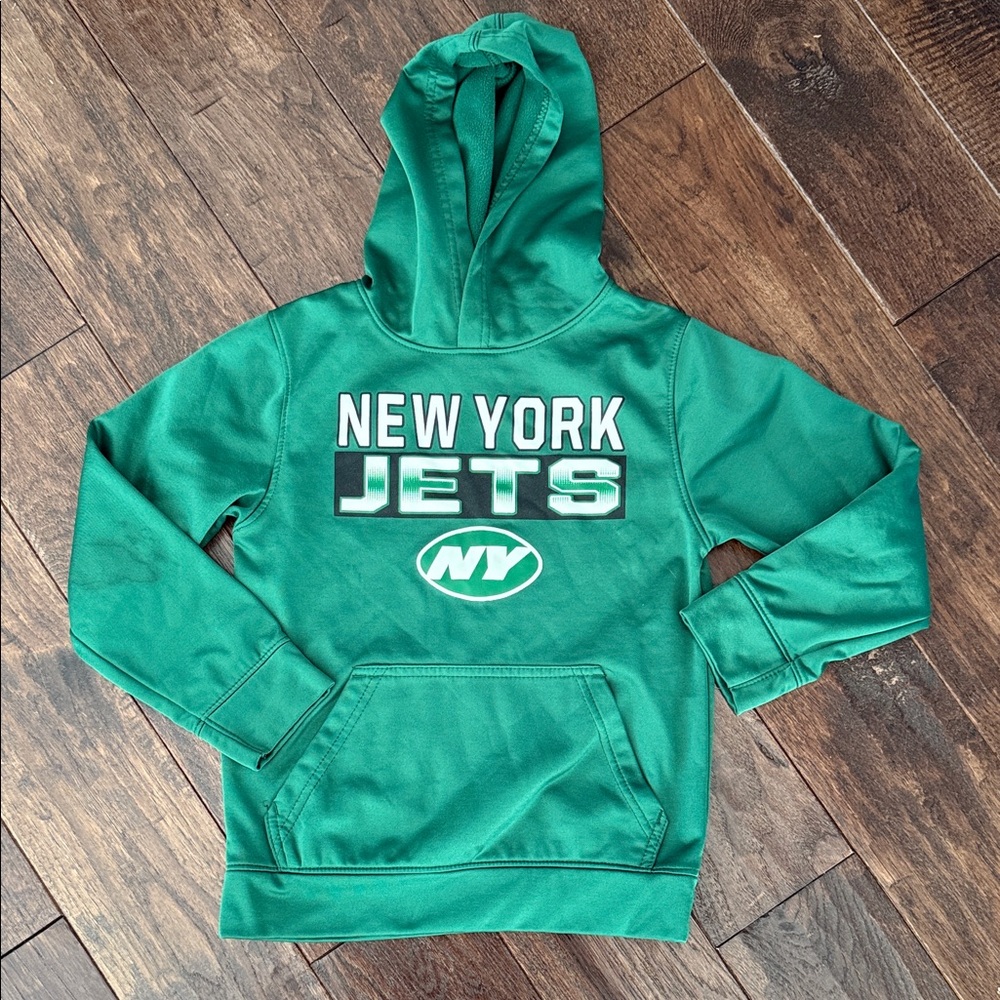 Youth New York Jets Green Pullover Hoodie